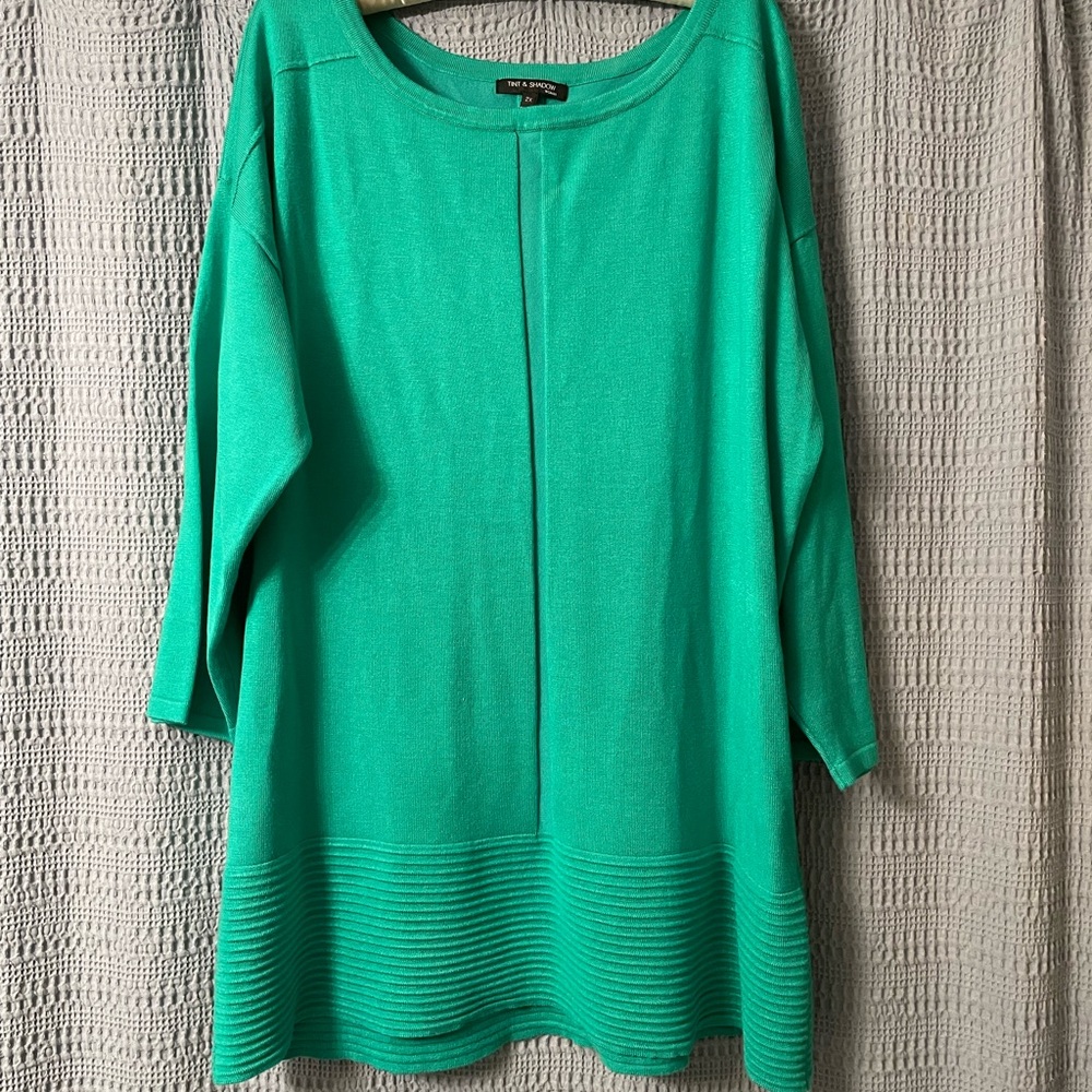 Elegant Teal Tunic Top